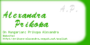 alexandra prikopa business card